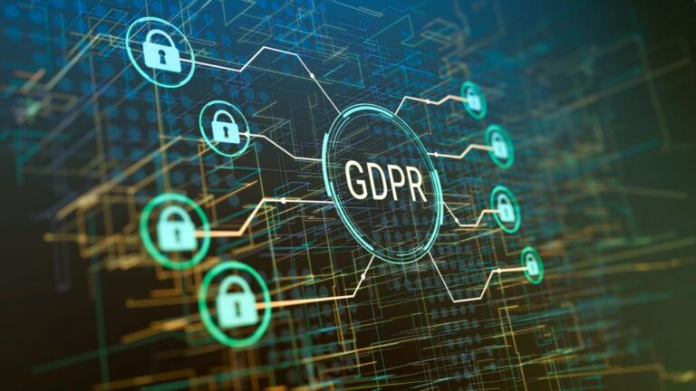 GDPR compliance displayed on a computer screen.